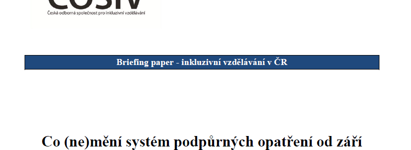 Co (ne)mění systém podpůrných opatření od září 2016