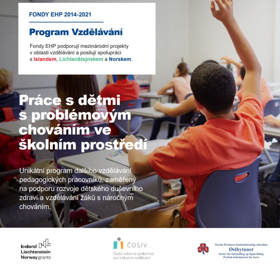 Tisková zpráva a leták k projektu Práce s dětmi s problémovým chováním ve školním prostředí