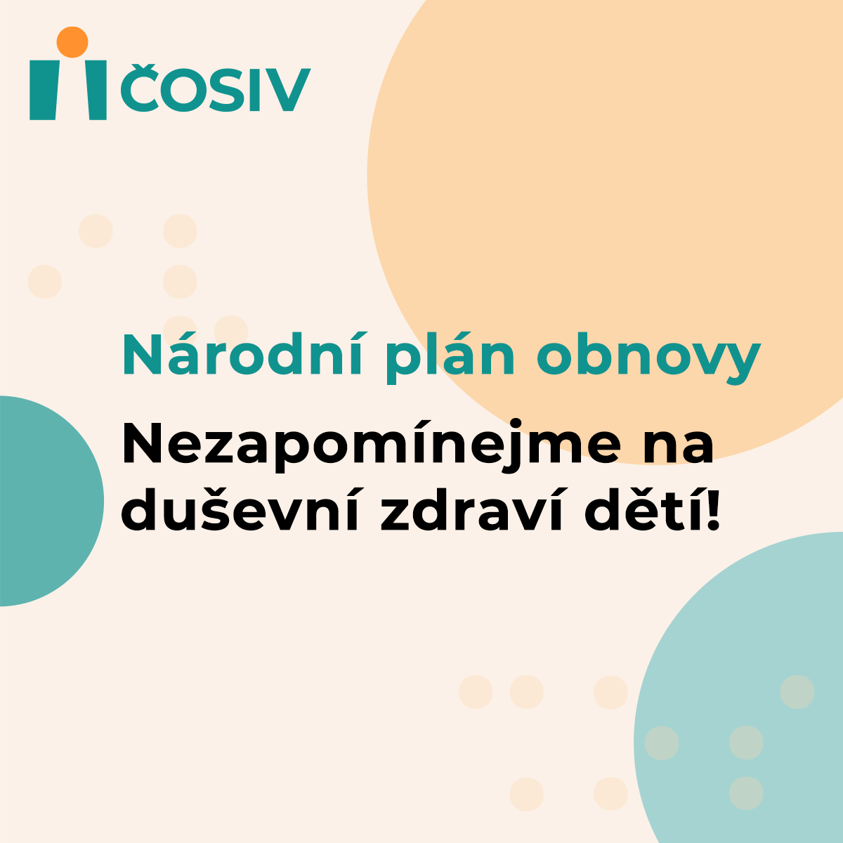 ČOSIV: V Národním plánu obnovy je třeba významně posílit zmírňování dopadů pandemie na duševní zdraví dětí a mladých lidí