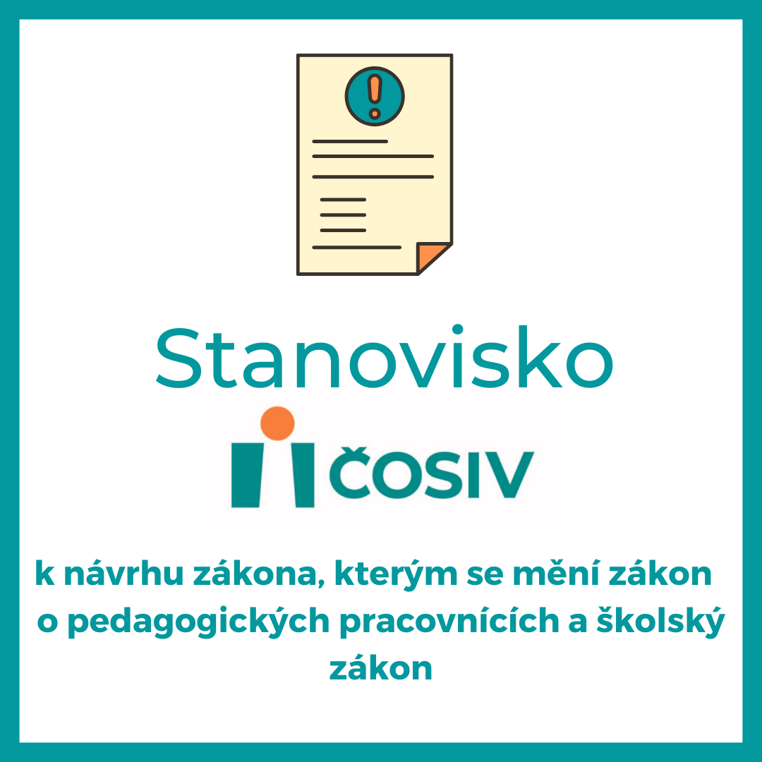 Stanovisko ČOSIV k návrhu zákona, který mění zákon o pedagogických pracovnících a školský zákon